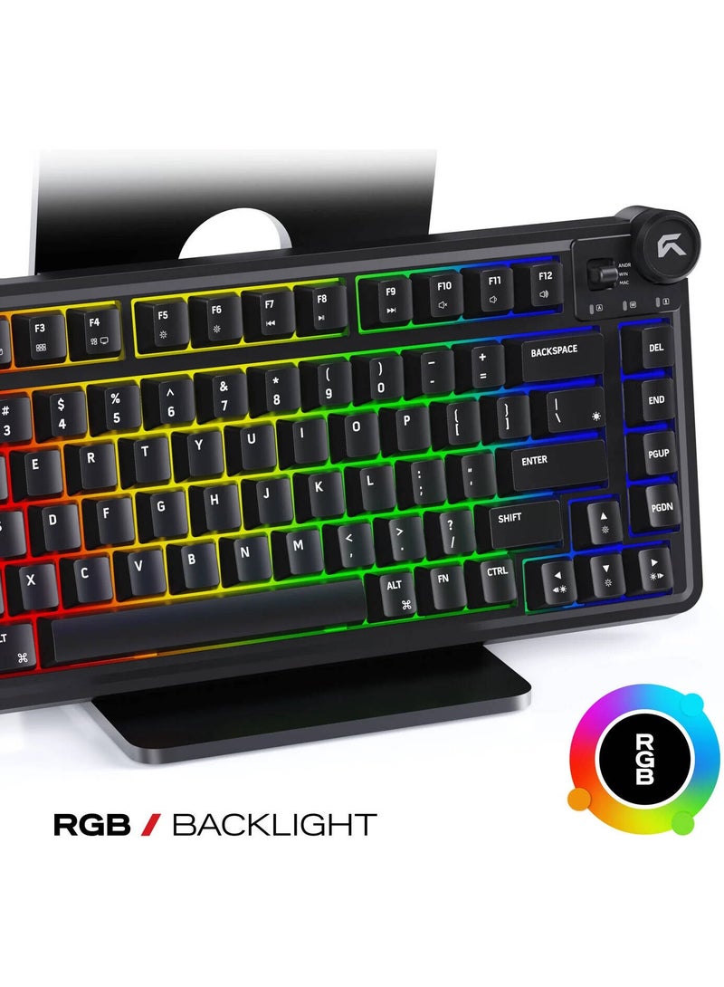 سايبيرت لوحة مفاتيح الألعاب السلكية Cybeart Nighthawk 75 Lite - TKL RGB - أسود - Image 4
